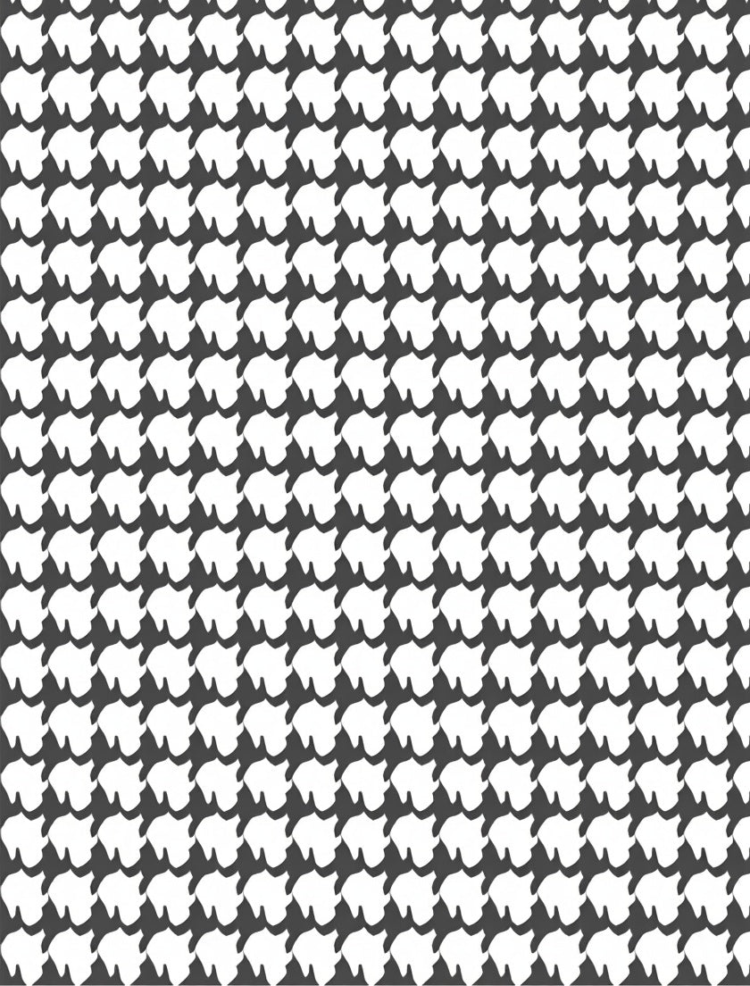 Classic Houndstooth Pattern Rug