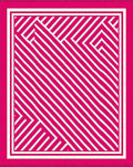 Vibrant Pink Geometric Diagonal Stripe Rug