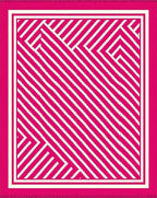Vibrant Pink Geometric Diagonal Stripe Rug