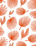 Tropical Palm Leaf Abstract Pattern Rug