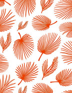 Tropical Palm Leaf Abstract Pattern Rug