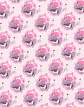 Abstract Floral Pink Grey Pattern Rug