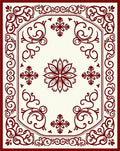 Ornate Floral Swirls Pattern Rug
