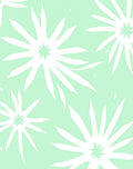 Abstract White Starburst Mint Rug