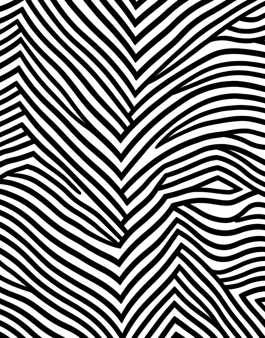 Bold Black White Striped Abstract Rug
