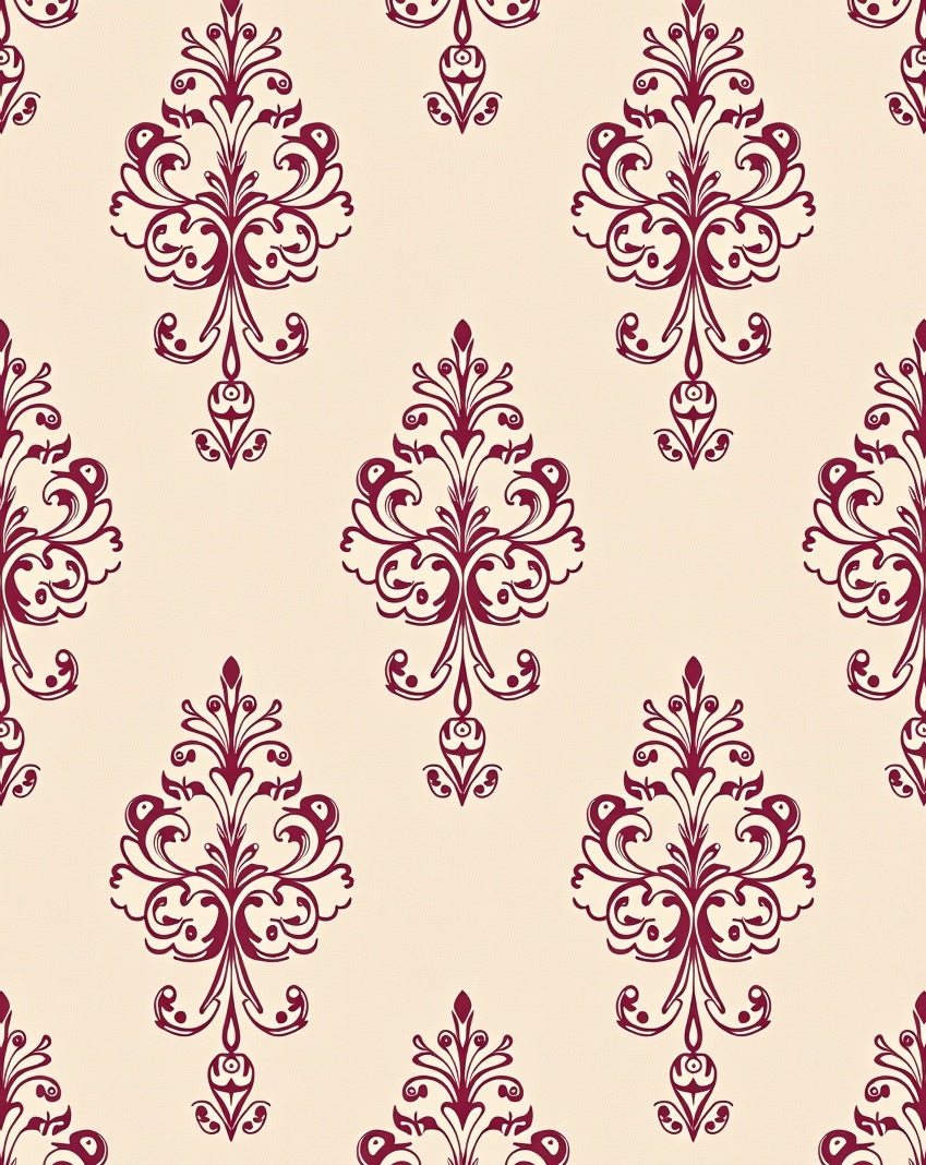 Damask Floral Pattern Design Rug