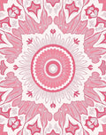 Pink Mandala Patterned Abstract Rug