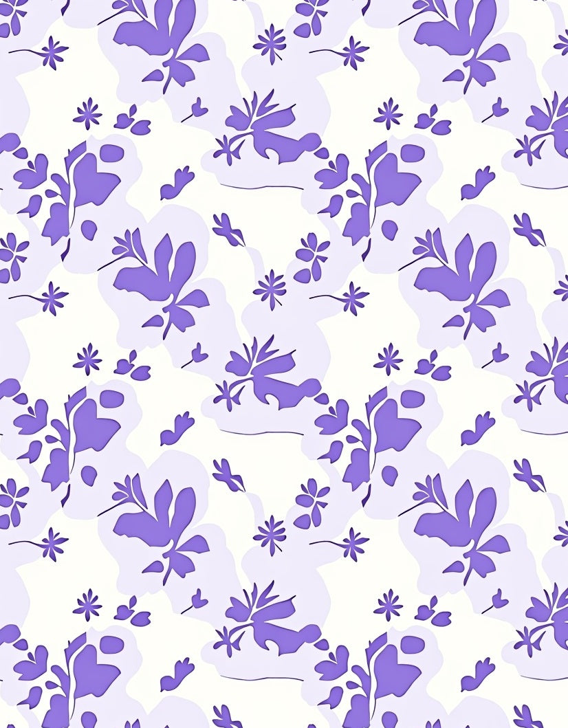 Lila Floral Cutout Pattern Rug
