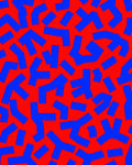 Bold Blue Abstract Shapes Rug