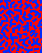 Bold Blue Abstract Shapes Rug