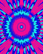 Vibrant Starburst Geometric Pattern Rug