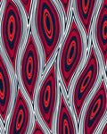 Abstract Red White Blue Swirl Pattern Rug