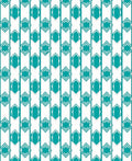 Geometric Teal And White Repeating Pattern Rug