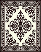 Intricate Swirls Central Motif Rug