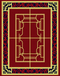 Geometric Medallion Contemporary Design Rug