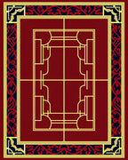 Geometric Medallion Contemporary Design Rug
