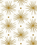 Gold Starburst With Dots Pattern Rug