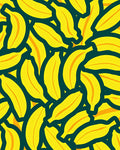 Bright Yellow Banana Pattern Rug