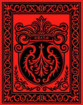 Red and Black Flourish Pattern Rug