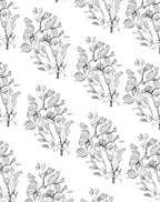 Delicate Floral Sketch Pattern Rug