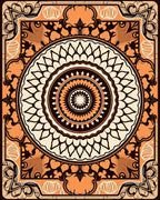 Bold Circular Mandala Pattern Rug