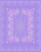Pastel Floral Border Design Rug