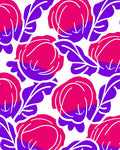 Bold Floral Leaves Pattern Rug