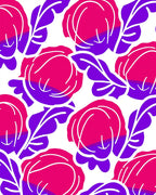 Bold Floral Leaves Pattern Rug