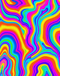 Vibrant Swirl Psychedelic Pattern Rug