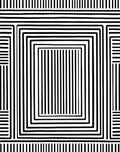 Bold Black White Layered Geometric Rug