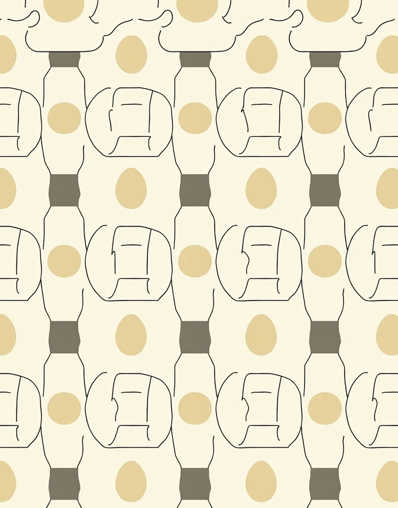 Abstract Egg Stripes Pattern Rug