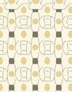 Abstract Egg Stripes Pattern Rug