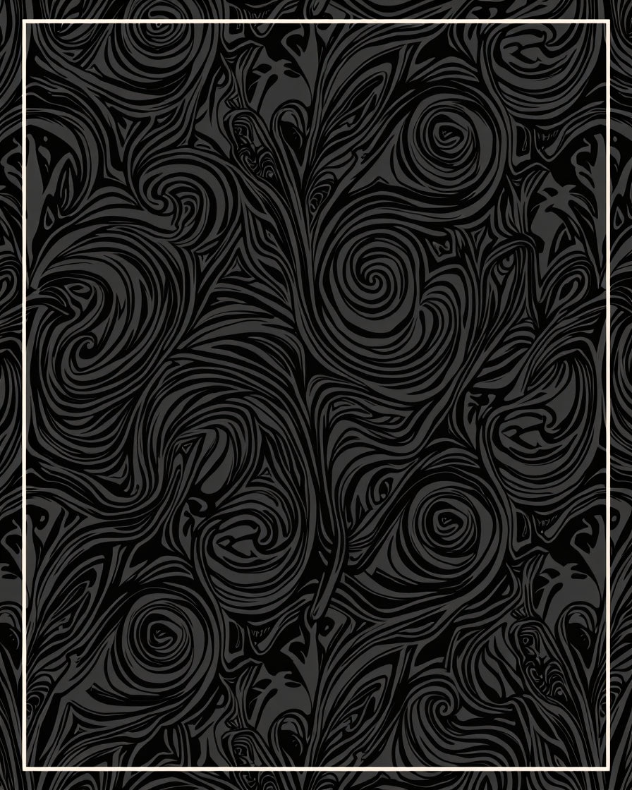 Dark Swirling Abstract Pattern Rug