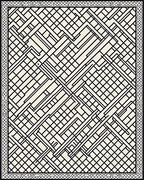 Abstract Geometric Intersecting Lines Rug