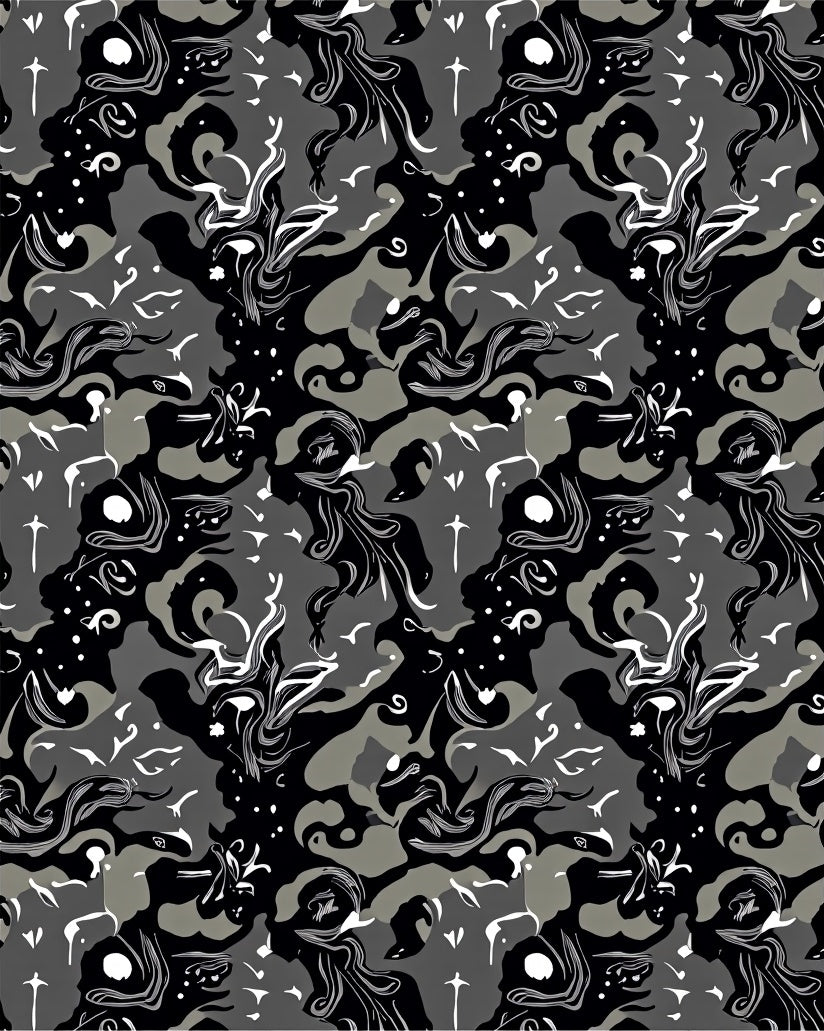 Abstract Camouflage Organic Splatter Design Rug