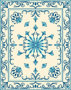 Classic Floral Art Deco Rug