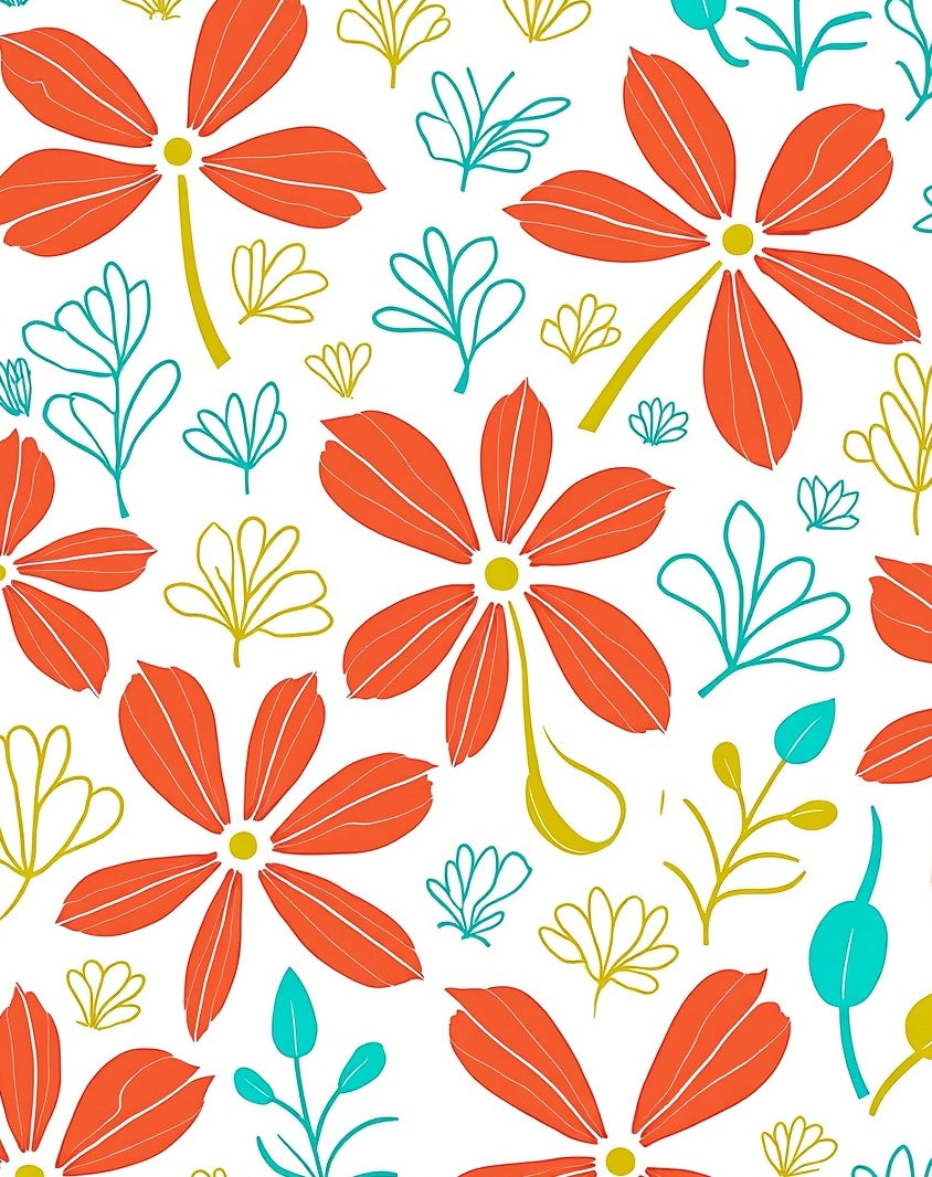 Bold Floral Motif Rug