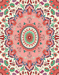 Bold Mandala Floral Pattern Rug