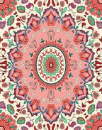 Bold Mandala Floral Pattern Rug