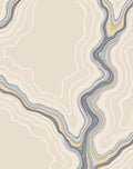 Layered Wavy Geode Pattern Design Rug