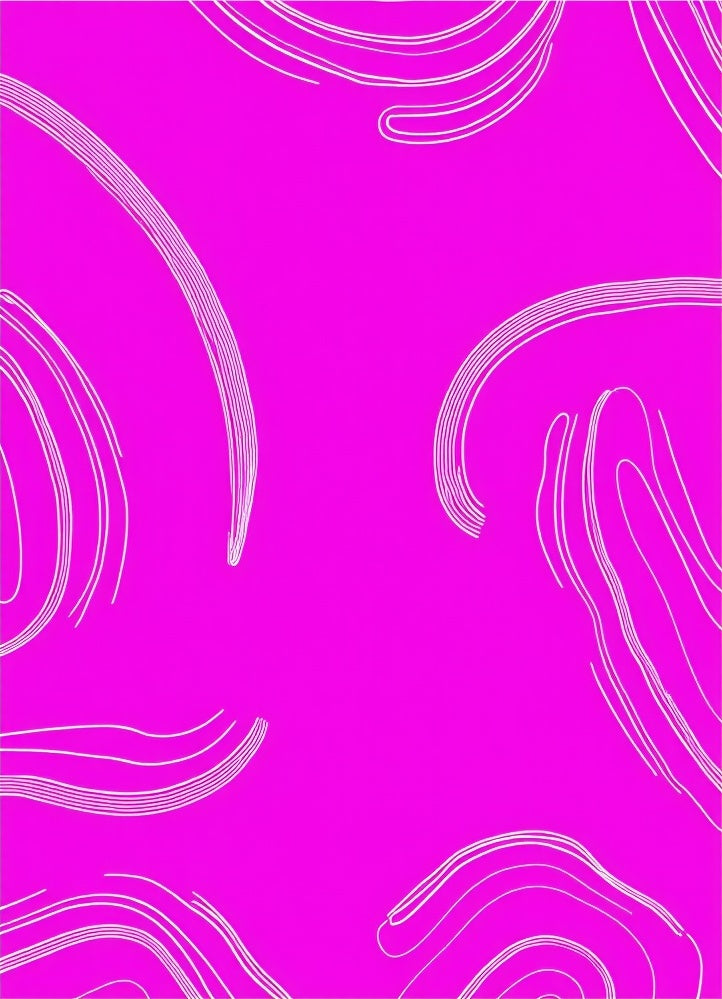 Bright Pink Modern Swirl Pattern Rug