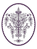 Damask floral medallion circular design Rug