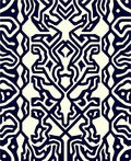 Abstract Black White Organic Pattern Rug