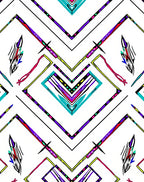 Bold Geometric Ethnic Abstract Design Rug