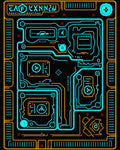 Futuristic Circuit Board Design Rug