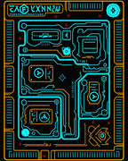 Futuristic Circuit Board Design Rug