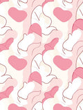 Soft Pink Organic Abstract Pattern Rug