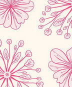 Pink Blossom Garden Pattern Rug