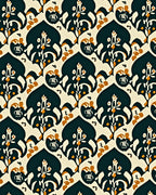 Ornate Floral Arch Pattern Rug