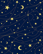 Night Sky Celestial Star Pattern Rug
